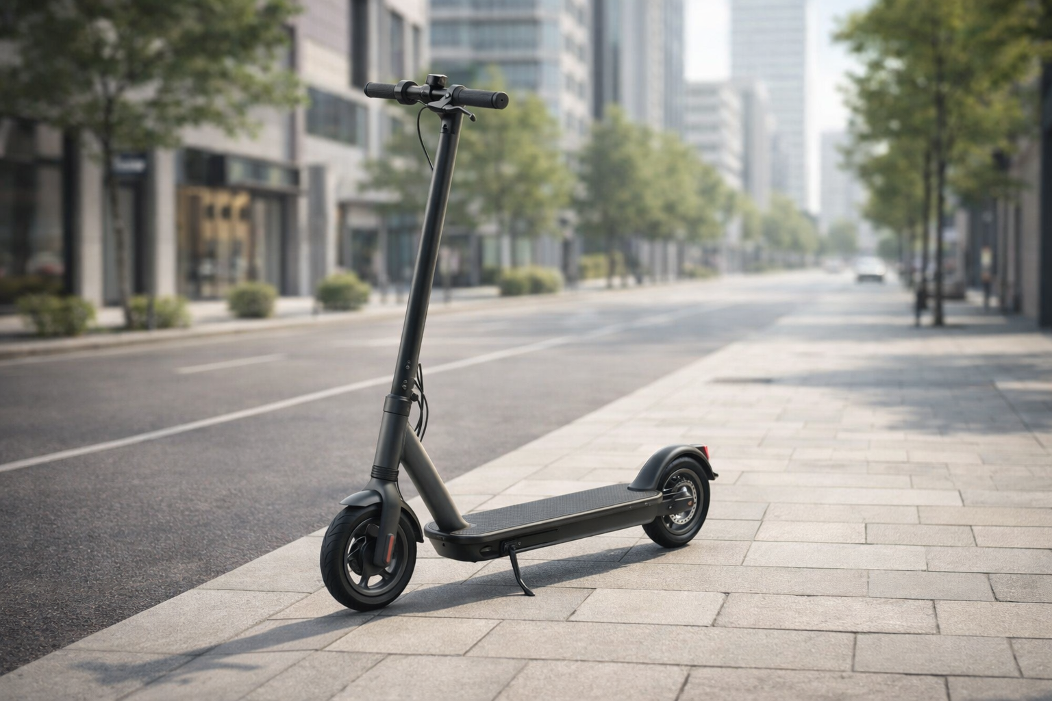 Image of an electric scooter used for short-distance urban commuting
